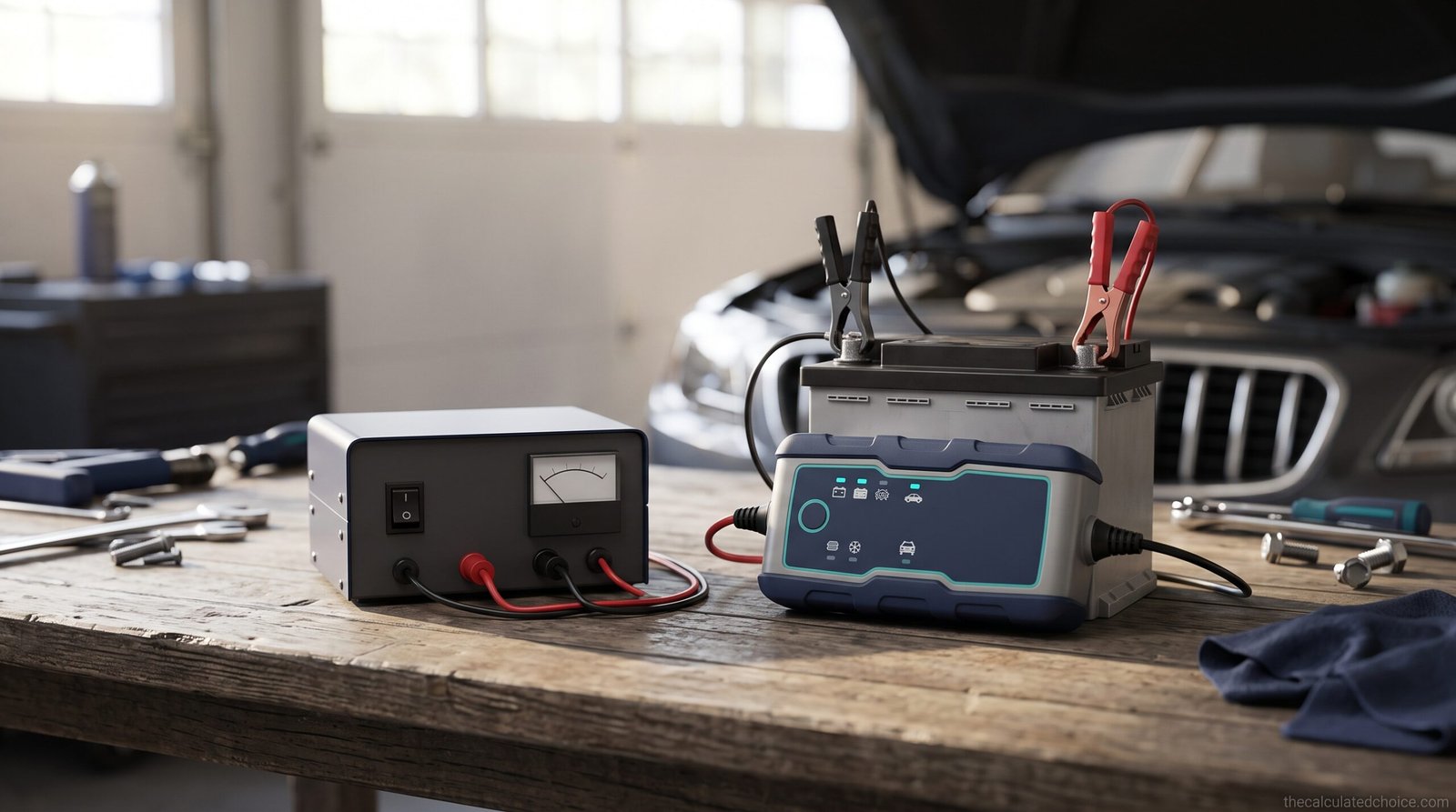 Battery maintainer vs trickle charger connected to a 12V battery
