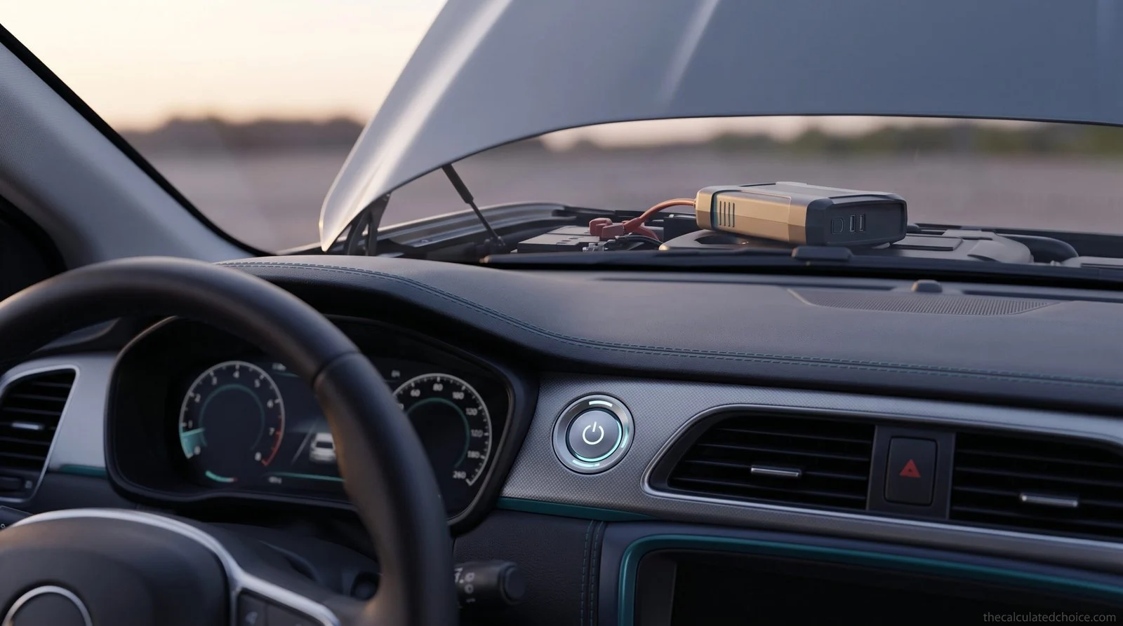 Can a jump starter damage your car: portable jump starter connected to a car battery