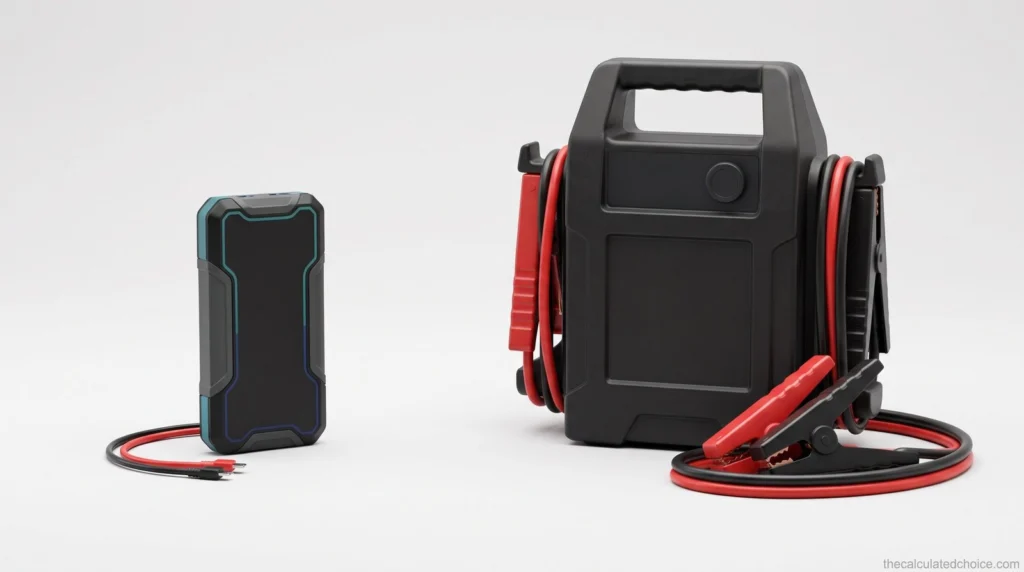 Lithium vs lead-acid jump starter size comparison